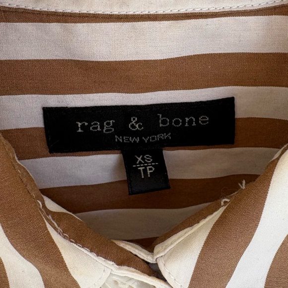 Rag & Bone Maxine Stripe Cotton Button Up Shirt XS - Picture 3 of 5